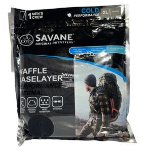 Thermal Cold Performance Black Waffle‎ Baselayer Savane XL